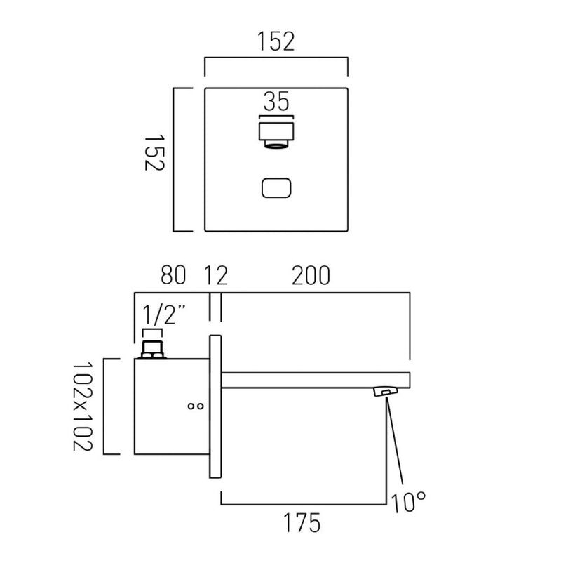 Load image into Gallery viewer, Vado i-tech Notion Wall Mounted Infra-red Basin Mixer Tap - Premium Taps
