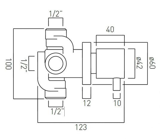 Vado Zoo Concealed Diverter Valve - Premium Taps