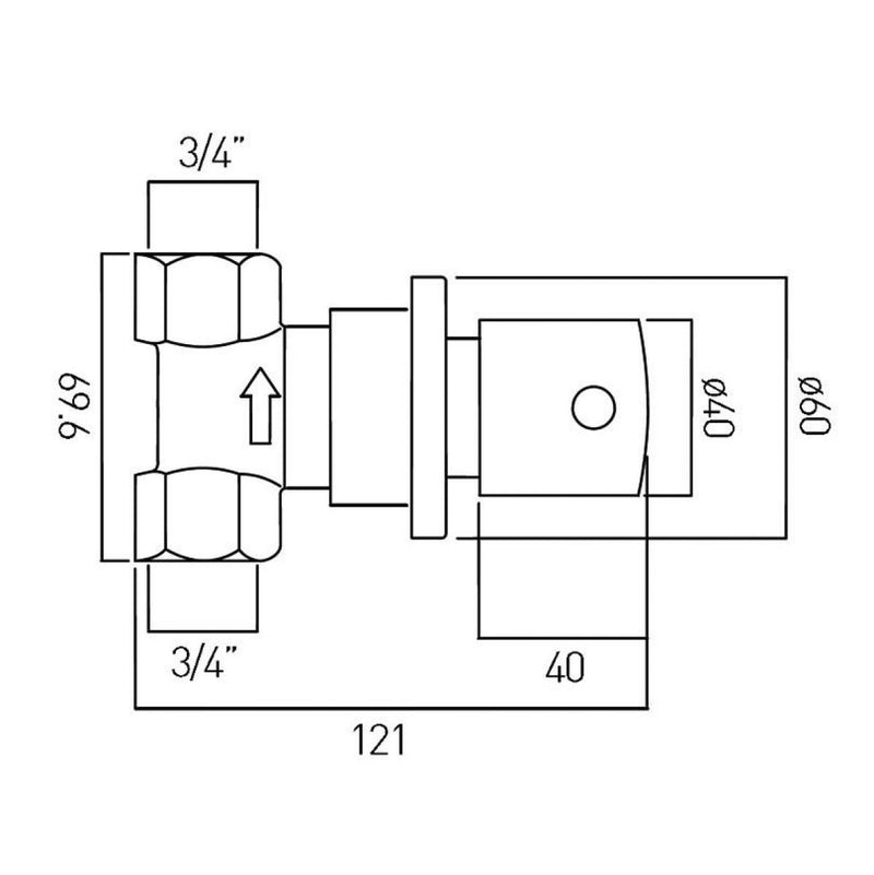 Load image into Gallery viewer, Vado Zoo Concealed 3/4 inch Stop Valve - Premium Taps
