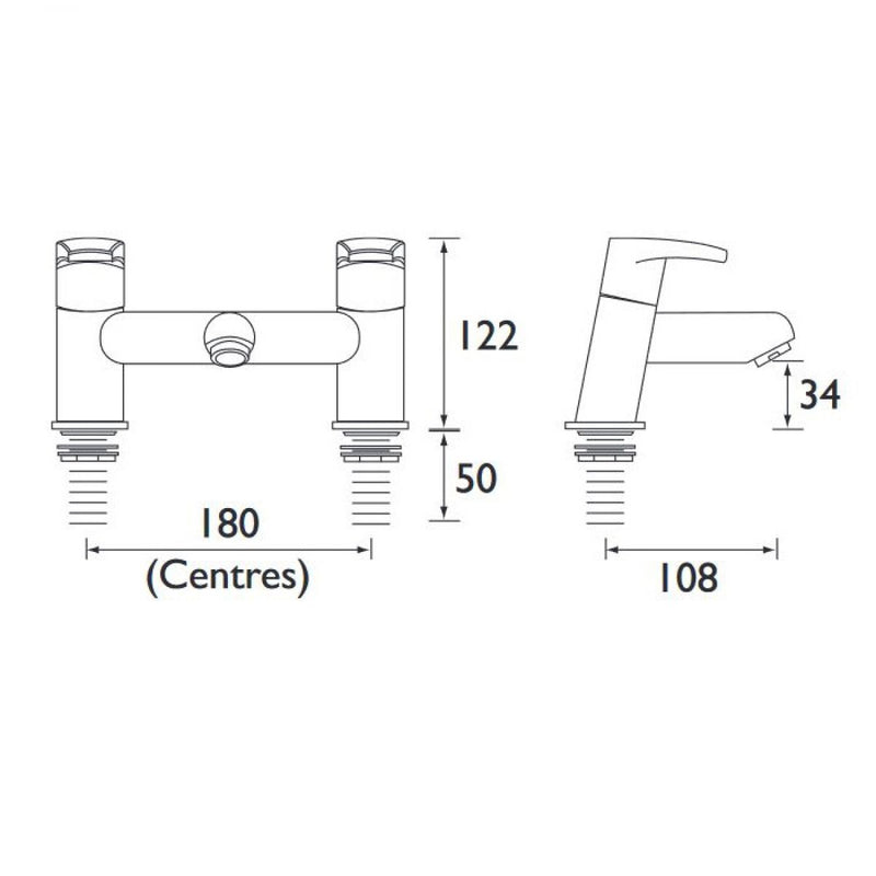 Load image into Gallery viewer, Bristan Orta Bath Filler Tap - Premium Taps
