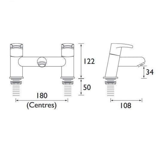 Bristan Orta Bath Filler Tap - Premium Taps