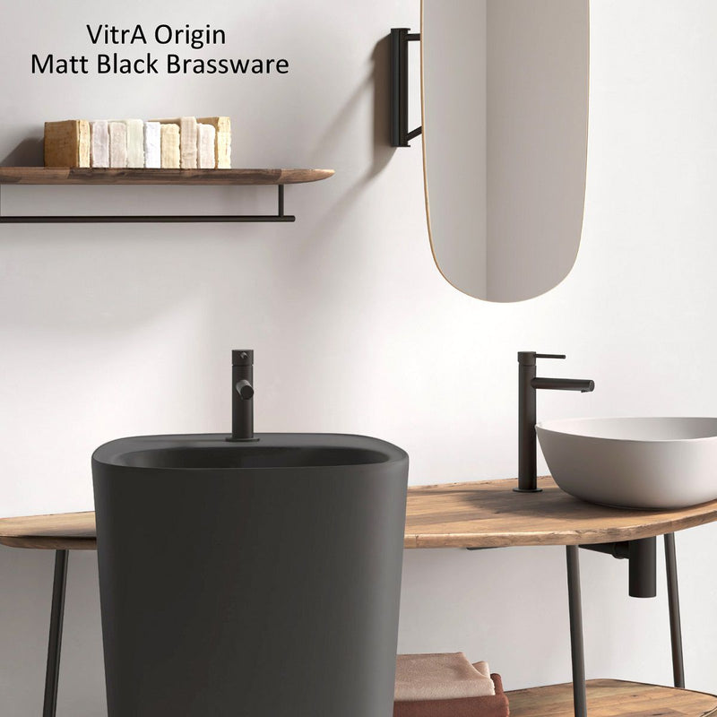 Load image into Gallery viewer, VitrA Origin Matt Black Basin Bottle Trap - Premium Taps
