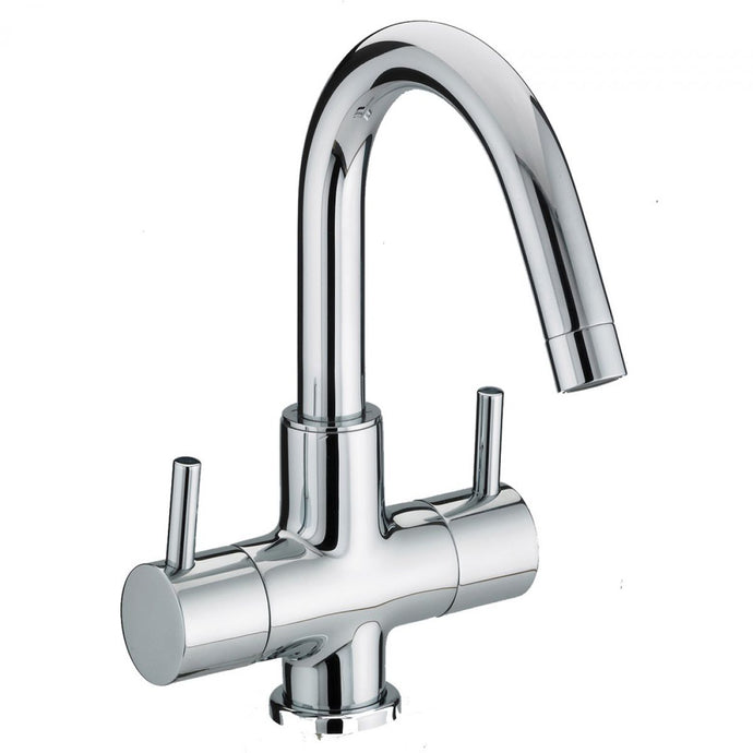 Bristan Prism Twin Handled Basin Mixer Tap - PM BAS2 C - Premium Taps