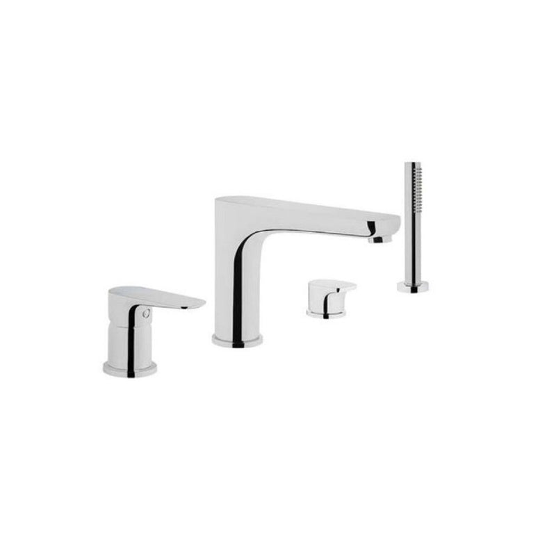 Load image into Gallery viewer, VitrA X Line Chrome 4 Hole Bath Shower Mixer Tap - Premium Taps
