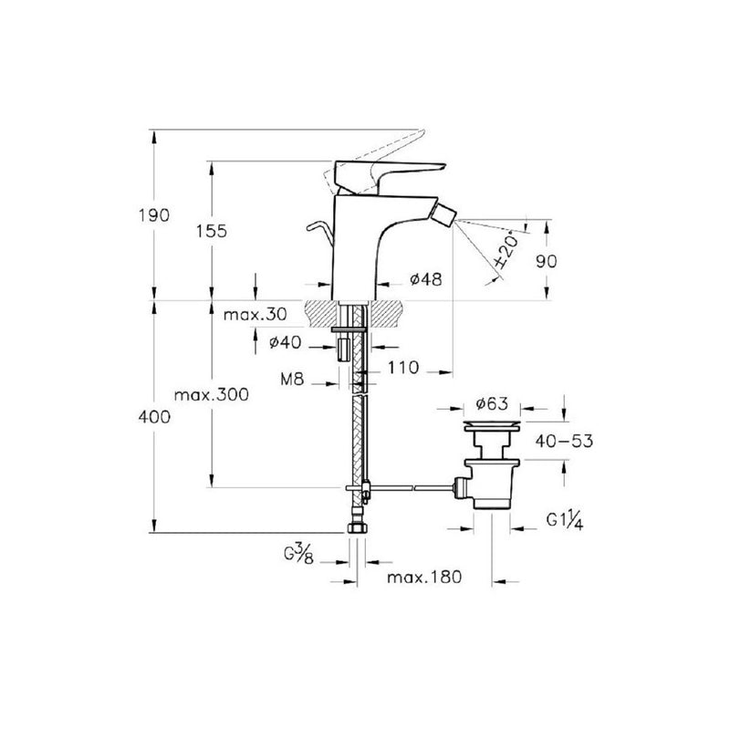 Load image into Gallery viewer, VitrA X Line Chrome Bidet Mixer Tap - Premium Taps
