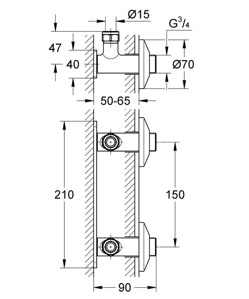 Load image into Gallery viewer, Grohe Concealed Bracket For Exposed Mixers - 18153000
