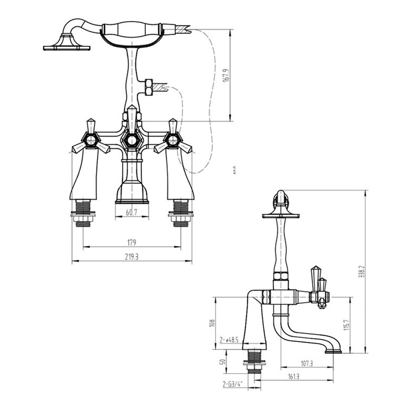 Load image into Gallery viewer, RAK Washington Bath Shower Mixer - Premium Taps
