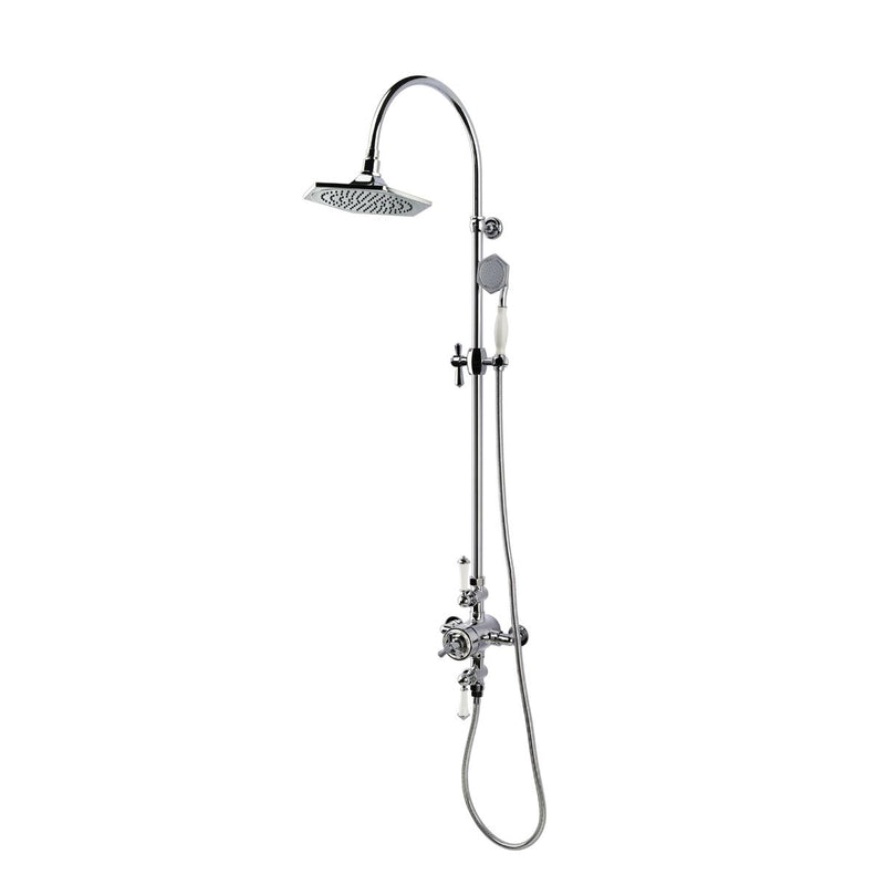 Load image into Gallery viewer, RAK Washington Exposed Thermostatic Shower Column with Fixed Head and Handset - Premium Taps
