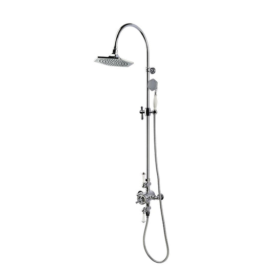 RAK Washington Exposed Thermostatic Shower Column with Fixed Head and Handset - Premium Taps