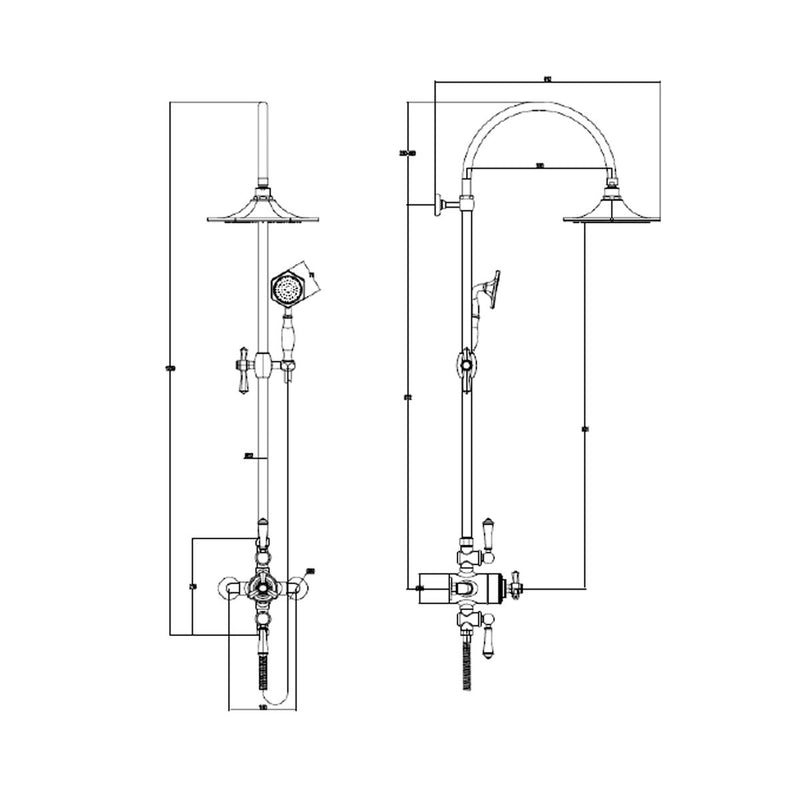 Load image into Gallery viewer, RAK Washington Exposed Thermostatic Shower Column with Fixed Head and Handset - Premium Taps
