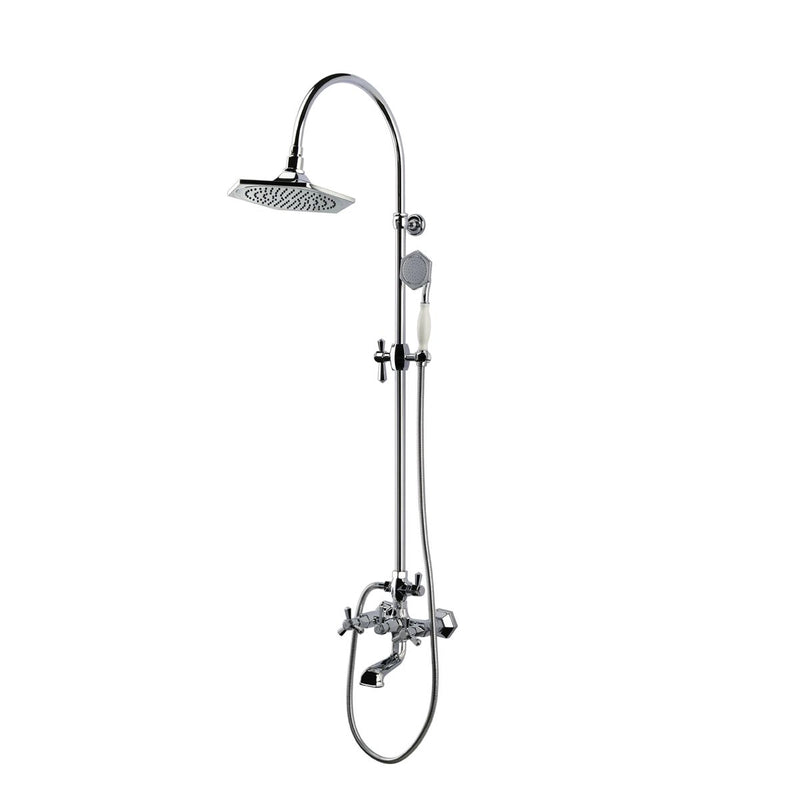 Load image into Gallery viewer, RAK Washington Exposed Shower Column with fixed head handset and bath spout - Premium Taps
