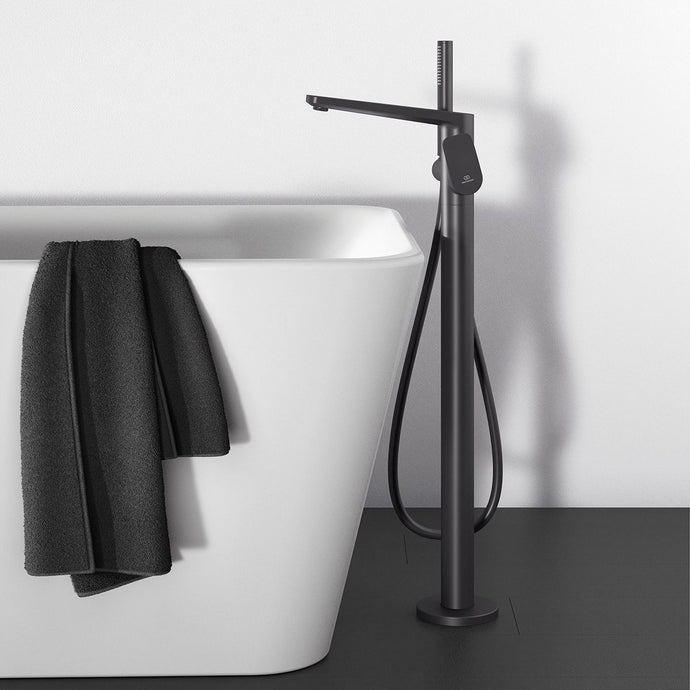 Ideal Standard Tonic II Single-Lever Freestanding Bath Shower Mixer in Silk Black - A6347XG - Premium Taps