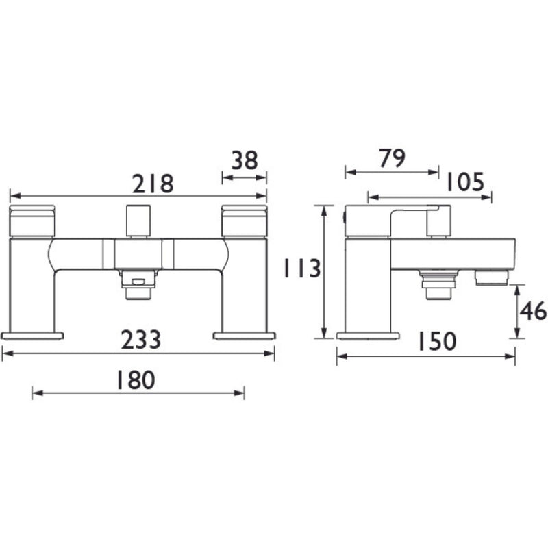 Load image into Gallery viewer, Bristan Frenzy Bath Shower Mixer Tap - FRZ BSM C - Premium Taps
