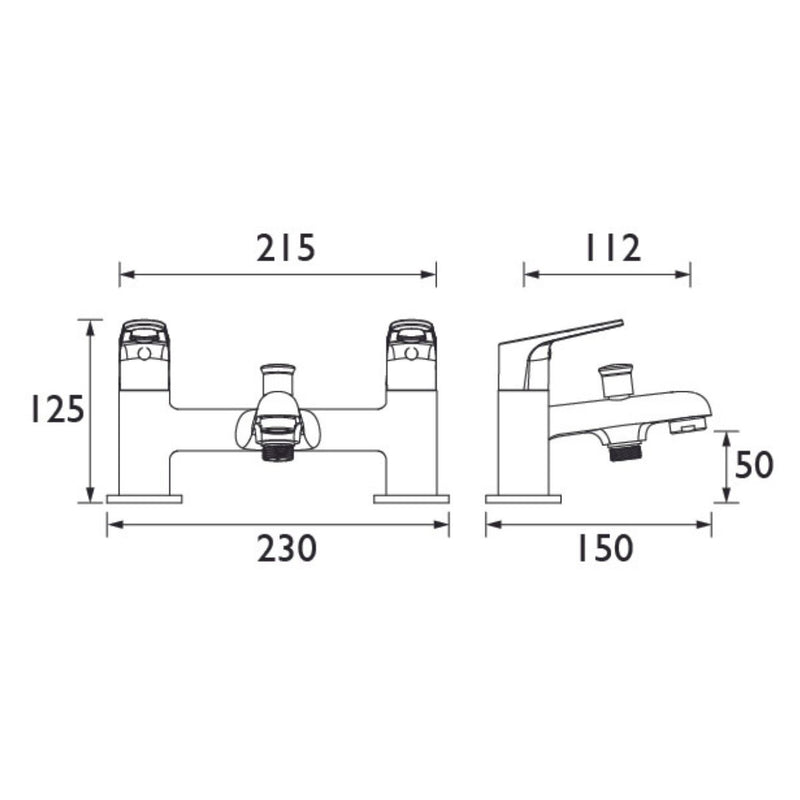 Load image into Gallery viewer, Bristan Iris Bath Shower Mixer in Luminance Chrome - IRS BSM C - Premium Taps
