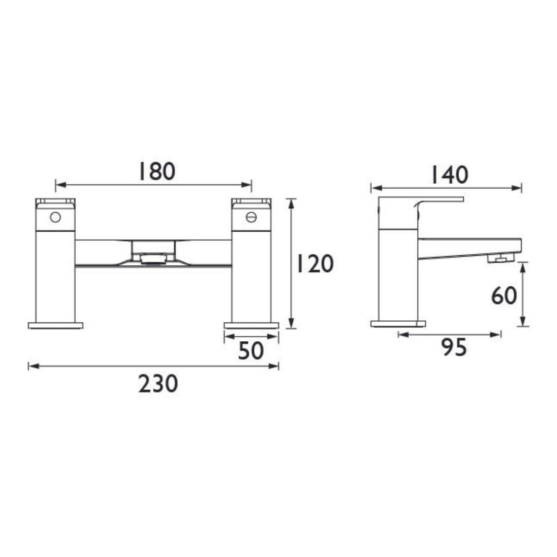 Load image into Gallery viewer, Bristan Niva Bath Filler in Luminance Chrome - NVA BF C - Premium Taps
