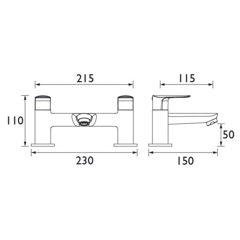 Load image into Gallery viewer, Bristan Opus Bath Filler in Luminance Chrome - OPS BF C - Premium Taps
