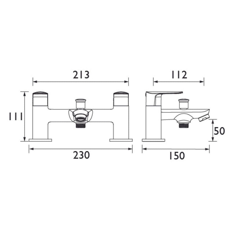 Load image into Gallery viewer, Bristan Opus Bath Shower Mixer in Luminance Chrome - OPS BSM C - Premium Taps
