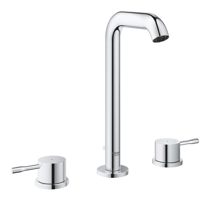 Grohe Essence+ 3-Hole Deck Mounted Basin Mixer with Tall U Spout in Chrome - 20299001