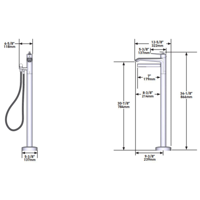 Load image into Gallery viewer, Riobel Venty Freestanding Bath Shower Mixer - VY39C-EM - Premium Taps
