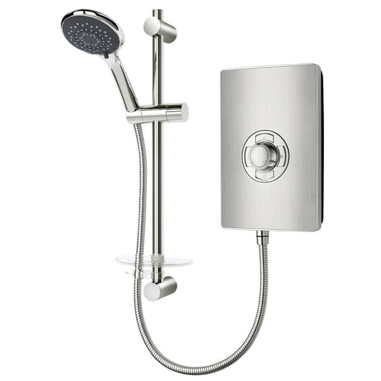 Triton Aspirante 8.5kW Electric Shower in Brushed Steel - ASP08BRSTL - Premium Taps