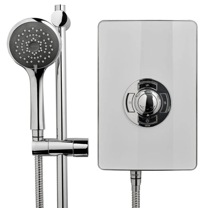 Load image into Gallery viewer, Triton Aspirante 9.5kW Electric Shower in Gloss White - ASP09GSWHT - Premium Taps
