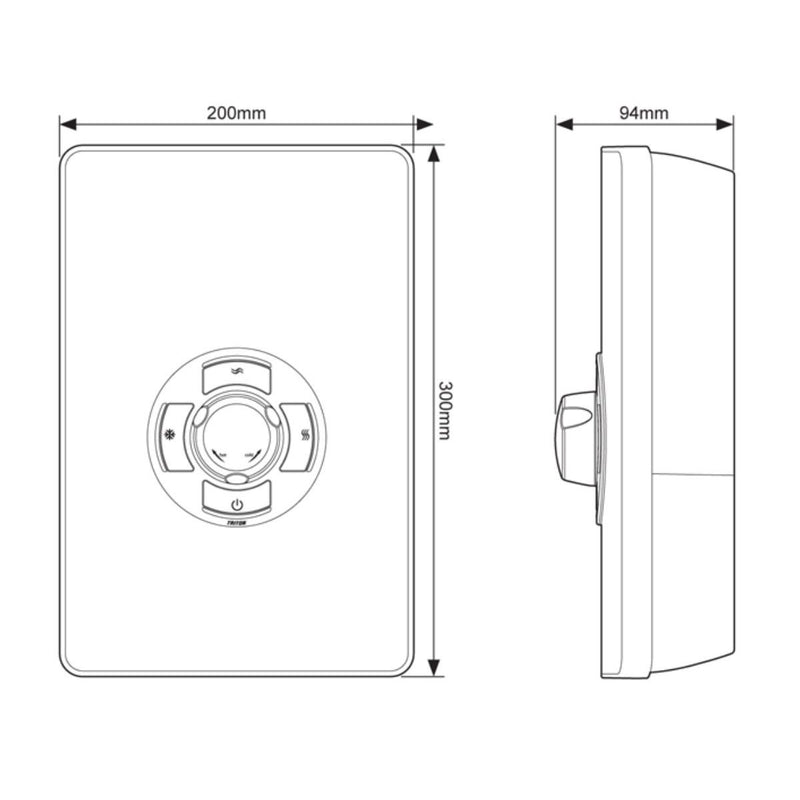 Load image into Gallery viewer, Triton Aspirante 9.5kW Electric Shower in Gloss White - ASP09GSWHT - Premium Taps
