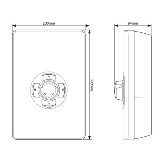 Triton Aspirante 9.5kW Electric Shower in Gloss White - ASP09GSWHT - Premium Taps