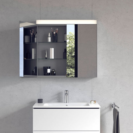 Duravit Better Double Door Mirror Cabinet with LED Lighting - LM7831000003 - Premium Taps