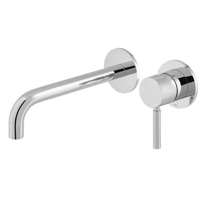 VADO Knurled Accents 180mm Slimline Basin Mixer Spout in Chrome - Premium Taps