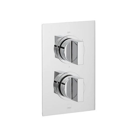 VADO Notion DX 3 Outlet Thermostatic Valve in Chrome - Premium Taps