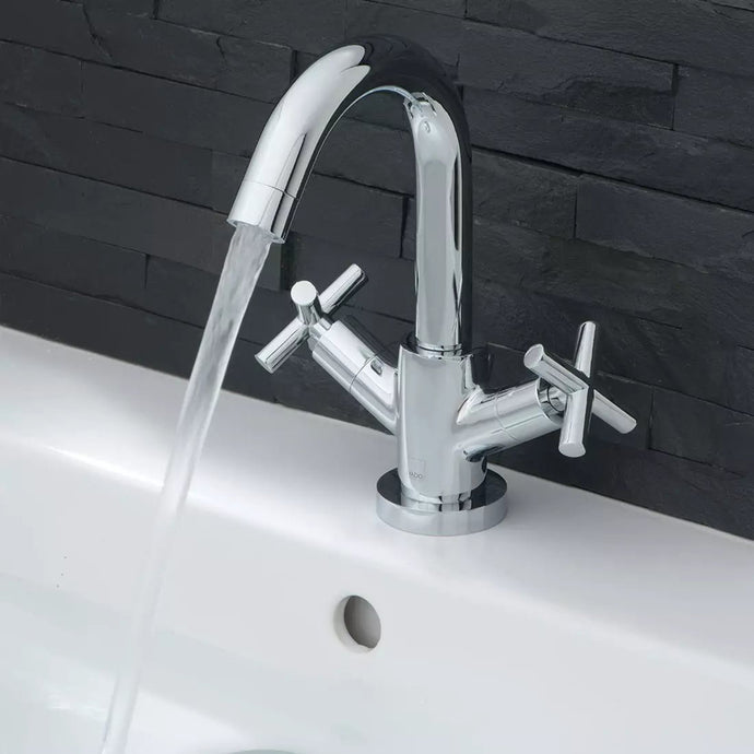 VADO Elements Mono Basin Mixer with Universal Waste in Chrome - Premium Taps