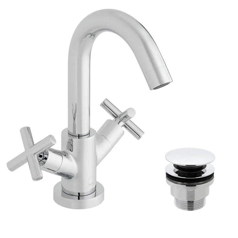 Load image into Gallery viewer, VADO Elements Mono Basin Mixer with Universal Waste in Chrome - Premium Taps
