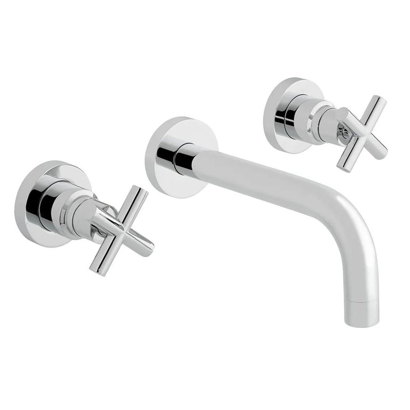 Load image into Gallery viewer, VADO Elements Wall Mounted Bath Mixer 200mm Spout in Chrome - Premium Taps
