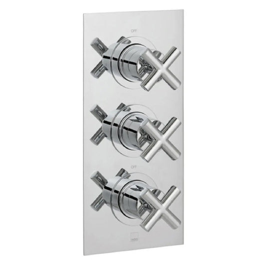 VADO Elements DX 2 Outlet Thermostatic Valve in Chrome - Premium Taps