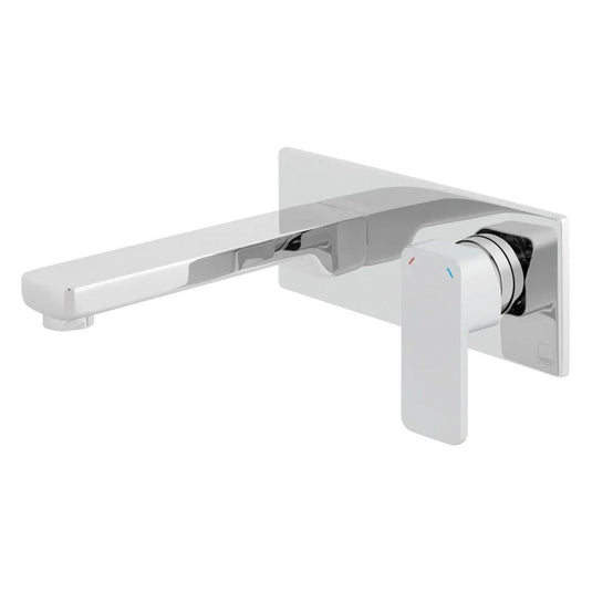 VADO Phase Wall Mounted Basin Mixer 200mm Spout in Chrome - Premium Taps