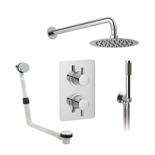 VADO DX Celsius Valve Thermostatic Showering Packages in Chrome - Premium Taps