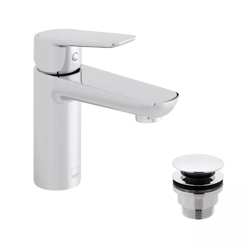 Load image into Gallery viewer, VADO Photon Mono Basin Mixer with Universal Waste in Chrome - Premium Taps
