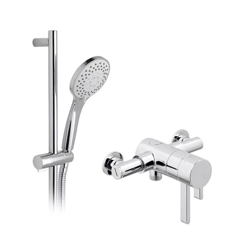 Load image into Gallery viewer, VADO Celsius Exposed Thermostatic Shower Set in Chrome - Premium Taps
