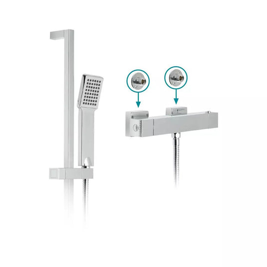 VADO 1 Outlet Exposed Shower Packages in Chrome - Premium Taps