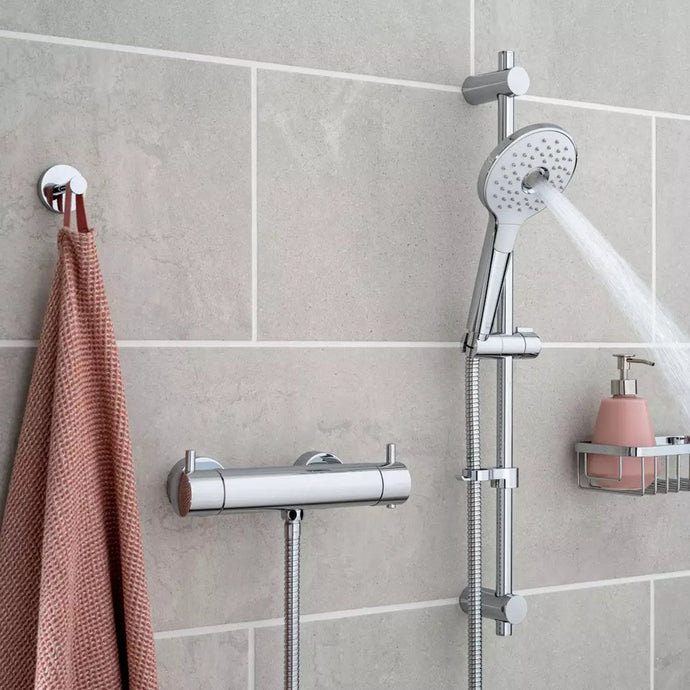 VADO Celsius 1 Outlet Exposed Thermostatic Shower Packages in Chrome - Premium Taps