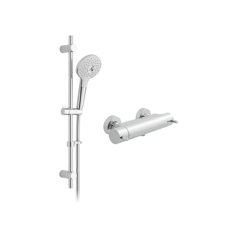 Load image into Gallery viewer, VADO Celsius 1 Outlet Exposed Thermostatic Shower Packages in Chrome - Premium Taps
