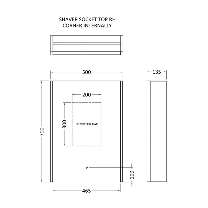 Load image into Gallery viewer, Hudson Reed 500 mm LED Touch Sensor 1 Door Mirror Cabinet in Silver - Premium Taps
