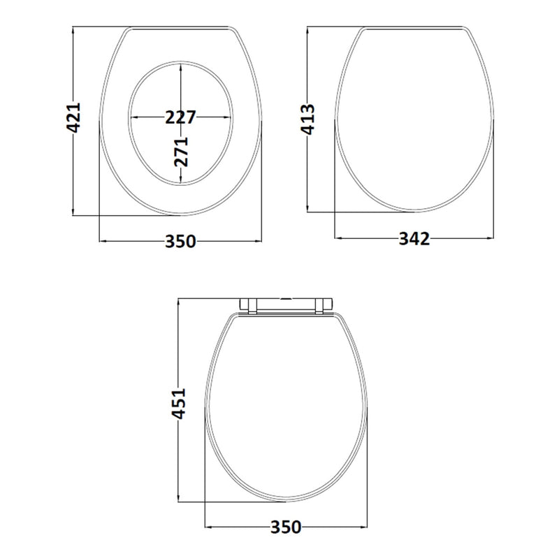 Load image into Gallery viewer, Hudson Reed Old London Richmond Carlton Toilet Seat in Twilight Blue - Premium Taps
