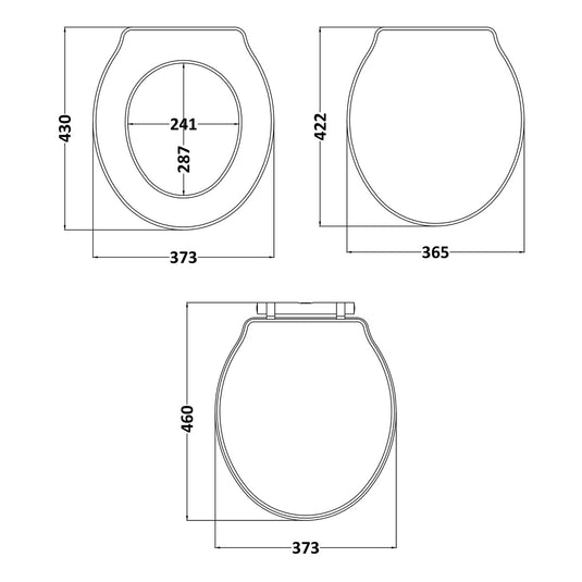 Hudson Reed Old London Chancery Ryther Toilet Seat in White - Premium Taps