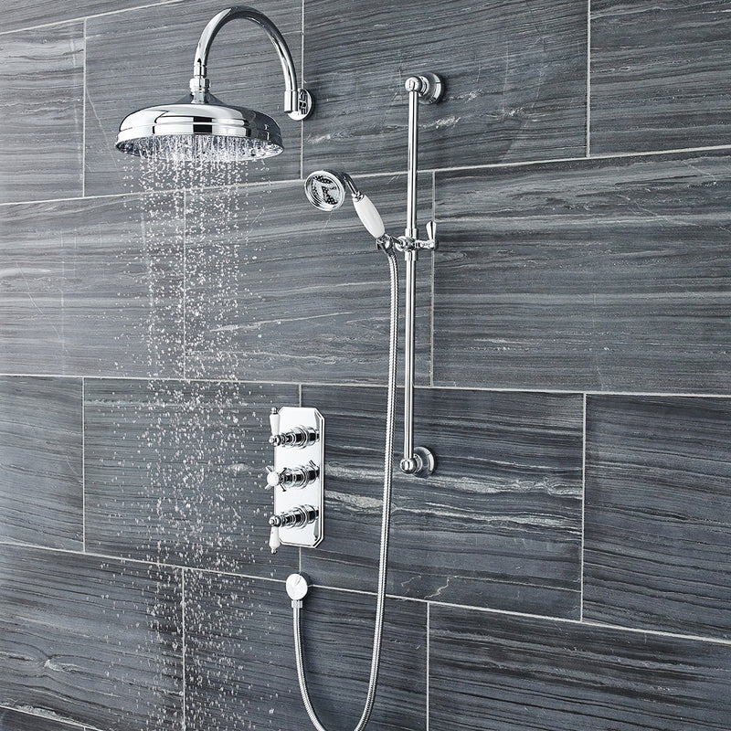 Load image into Gallery viewer, Hudson Reed Fixed Shower Head in Chrome - Premium Taps
