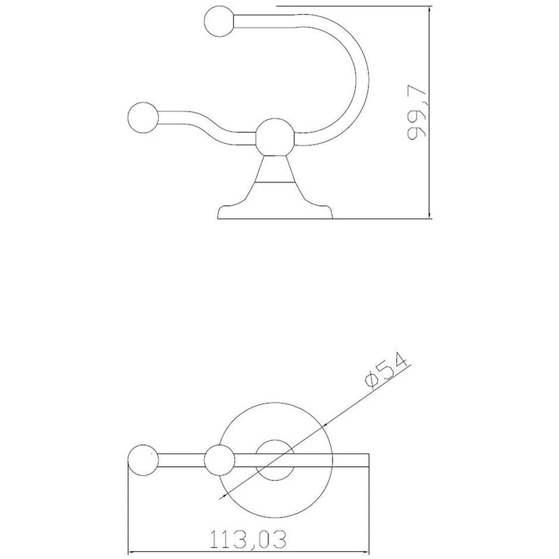 Load image into Gallery viewer, Hudson Reed Old London Double Robe Hook in Chrome - Premium Taps
