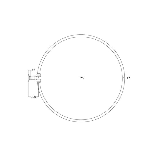 Hudson Reed Old London Round Shower Ring in Chrome - Premium Taps