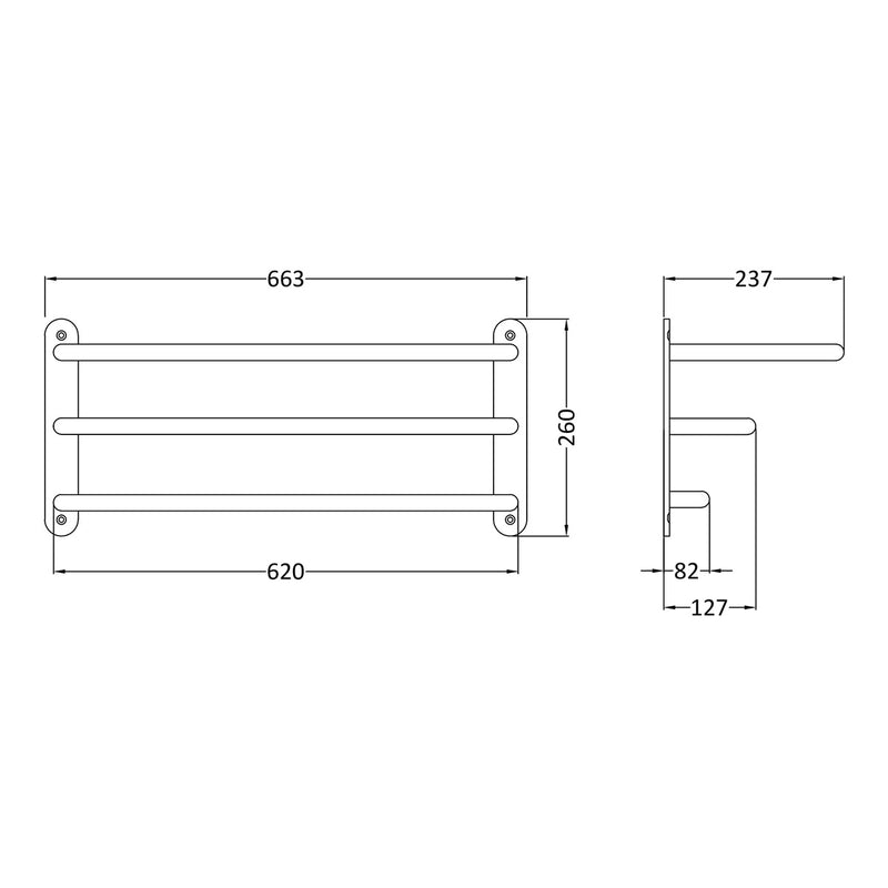 Load image into Gallery viewer, Hudson Reed 3-Tier Towel Rack in Chrome - Premium Taps
