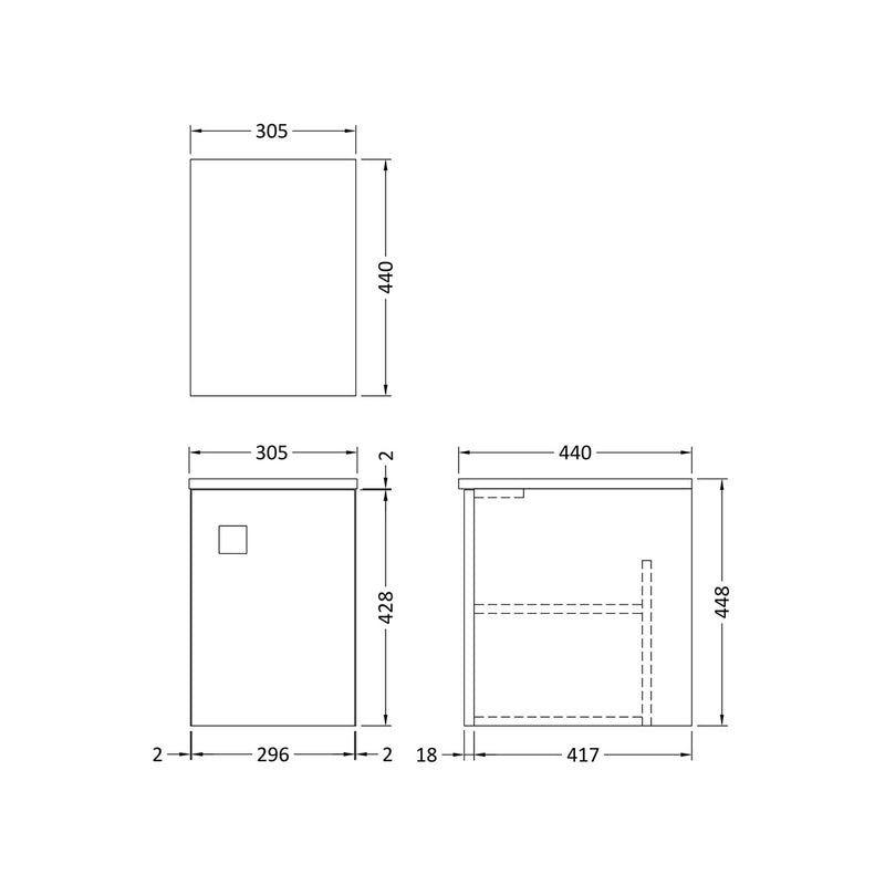 Load image into Gallery viewer, Hudson Reed Sarenna 300 W/H Side Cabinet in Moon White - Premium Taps
