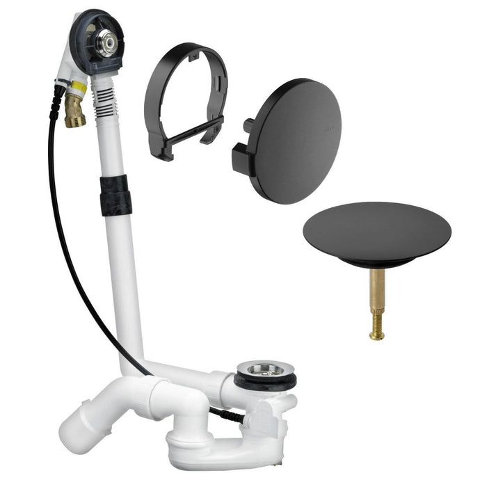 Viega Multiplex Trio Overflow Bath Filler and Waste with Trim Set in Matt Black - 725778 - Premium Taps